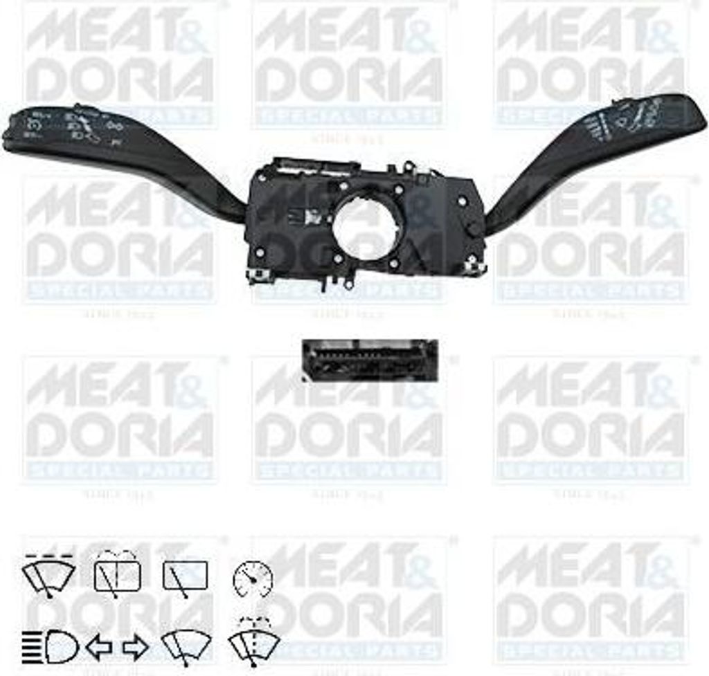 MEAT & DORIA 23554 Lenkstockschalter OE 6R0953507B9B9 kompatibel mit Transporter V, Polo 6R, Multivan V, Roomster, Fabia