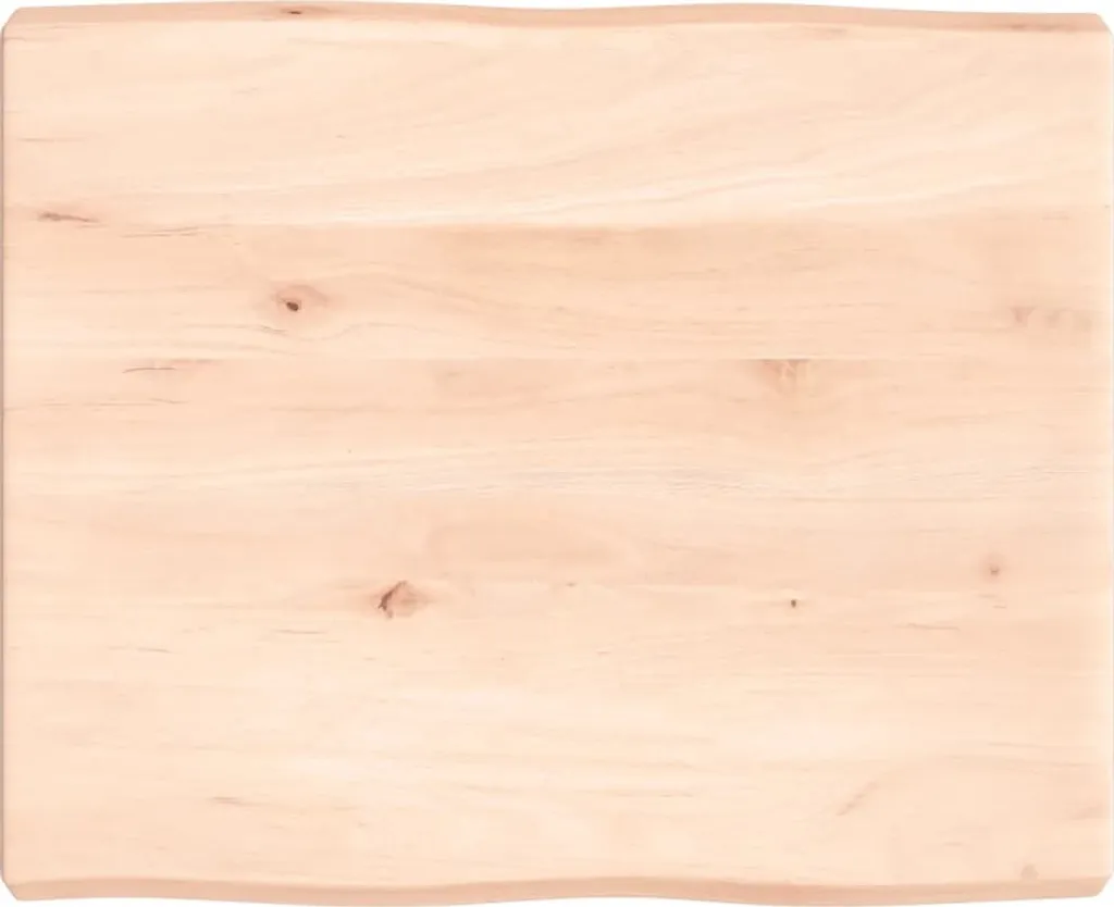 Piano Tavolo 60x50 cm Legno Massello Rovere Bordo Naturale Live Edge