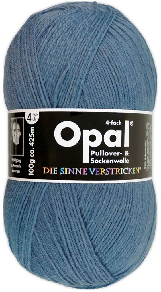 Opal Uni jeansblau 4-fach - Farbnr. 5195 - 75% Wolle (die Weiche), 25% Polyamid