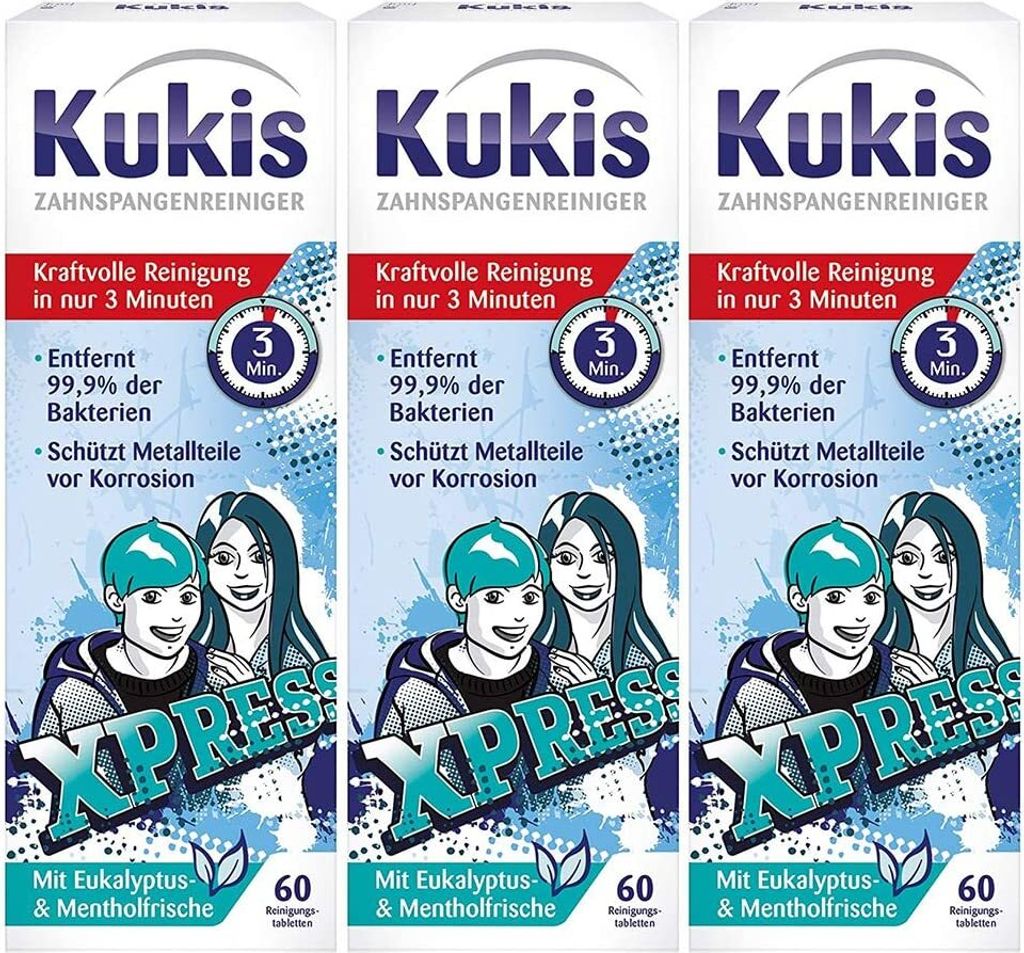 Kukis Zahnspangenreiniger 3 x 60 Stück