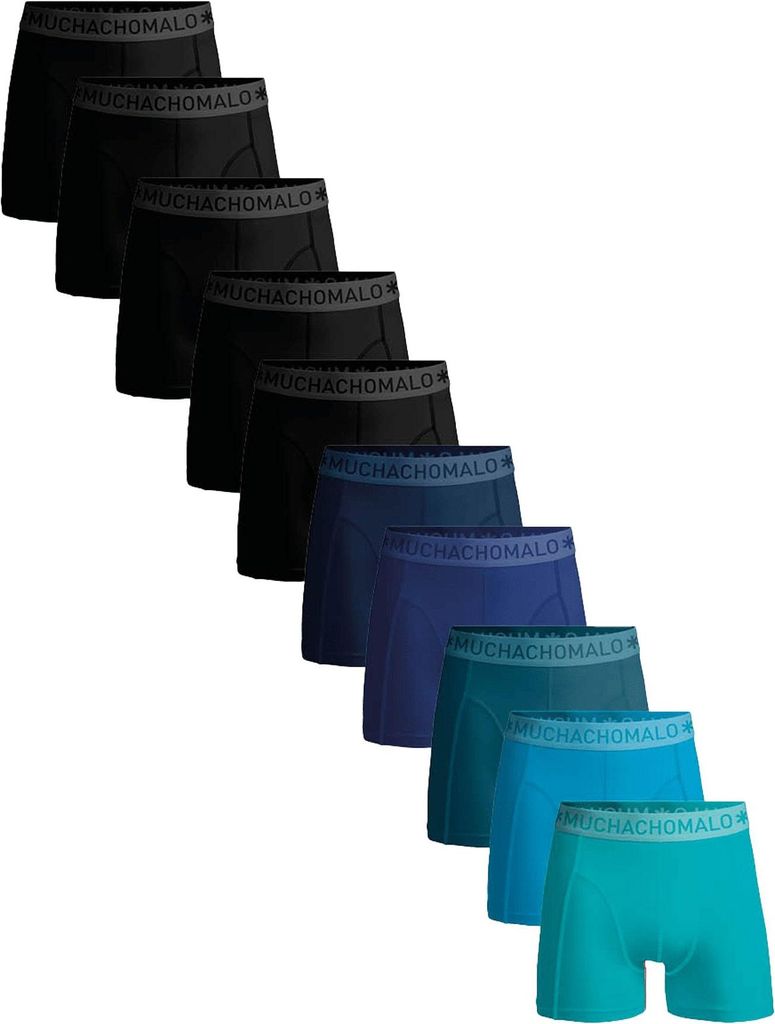 Muchachomalo Herren Boxershorts – 10er Pack – Baumwolle Stretch – Bequeme Unterwäsche – Größe XXXL - U-OUTLT1010-199-DP