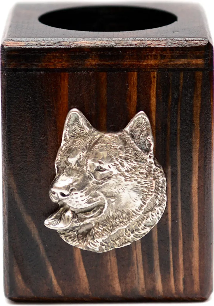Portacandele Alaskan Malamute Art-Dog | Ricordo Perdita Cane in Legno