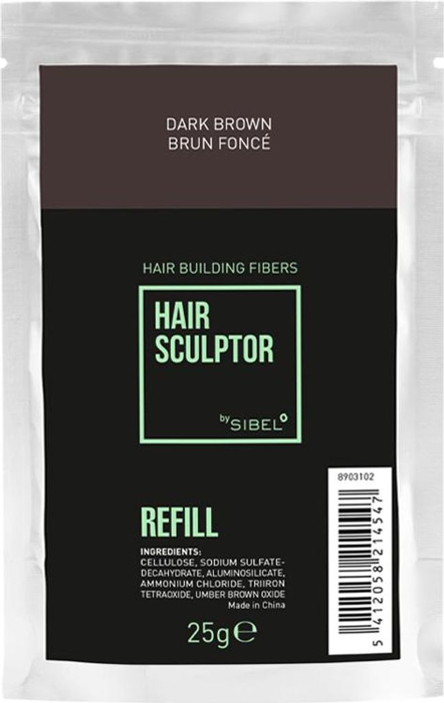 Sibel Hair Sculptor Hair Building Fibers Dark Brown Refill 25gr