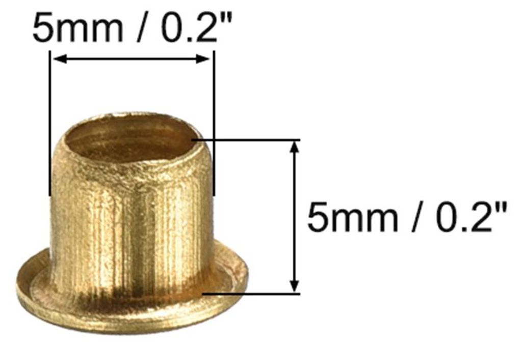 200stk. 5mm x 5mm Durchgangsloch Kupfer Hohlnieten Tš¹llen Leiterplatte PCB