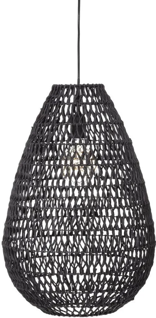Suspension Ina Noire 38 cm - Solution Éclairage Chic pour Intérieur Sombre