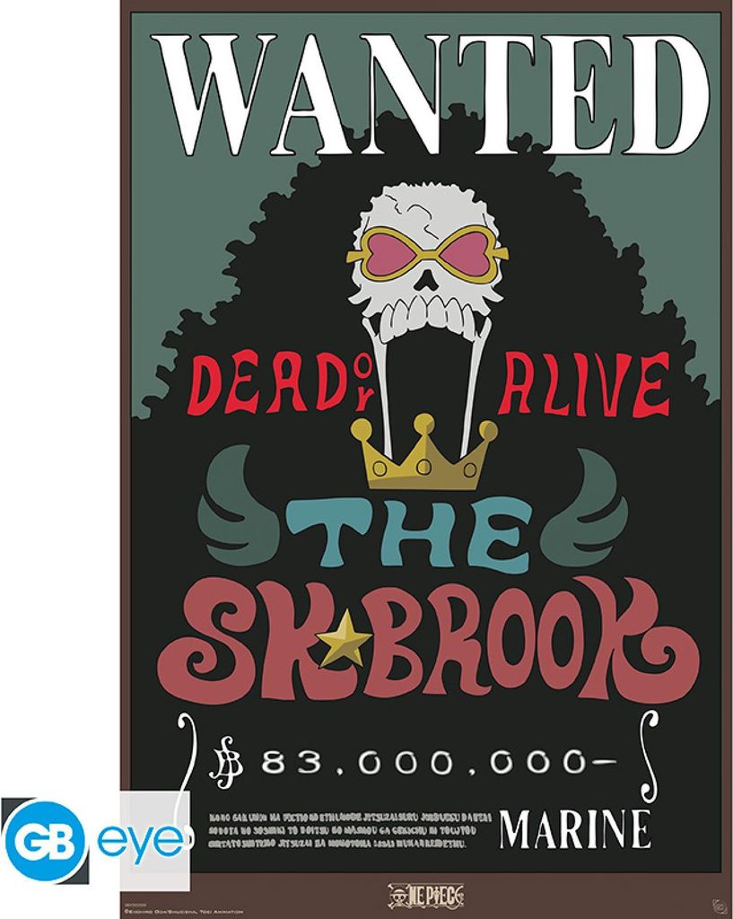 Poster di One Piece: Ricercato Brook (91,5 x 61 cm) Immagine del prodotto 