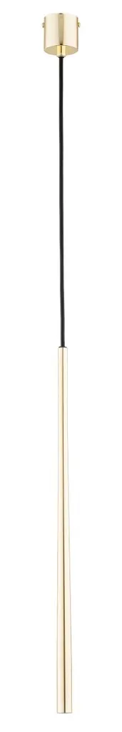 Suspension tubulaire Carmen Alfa en laiton doré 110cm 1xG9 10W Métal