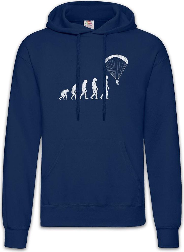 Urban Backwoods Paragliding Evolution, Herren Hoodie, Farbe: Navy, Größe: XL