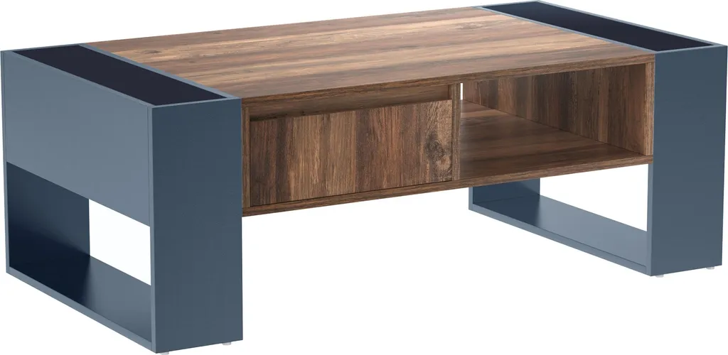 Table basse avec rangement double face et tiroir invisible anthracite - 3