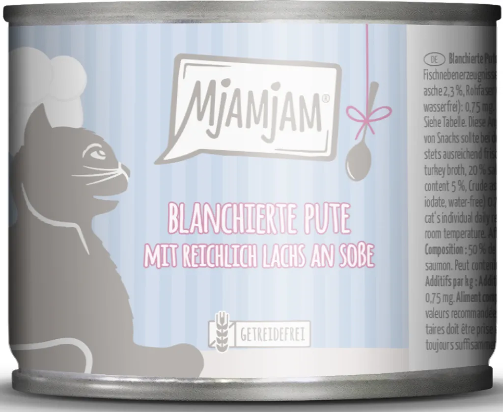 MjAMjAM Pollo e Salmone Selvatico in Salsa 6x185g | Senza Cereali