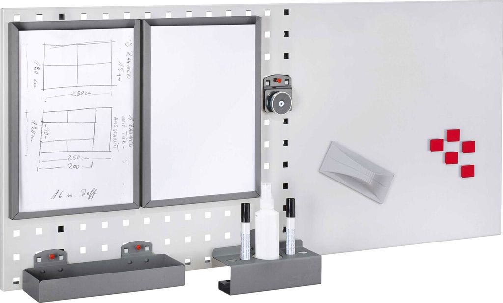 Kappes LogoChart Office Set #4 1x Lochplatte 1000x450mm 1x Zubehörsortiment 14-teilig Anthrazitgrau RAL 7016