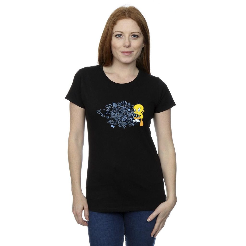 Looney Tunes - "ACME" T-Shirt für Damen BI28737 (L) (Schwarz)