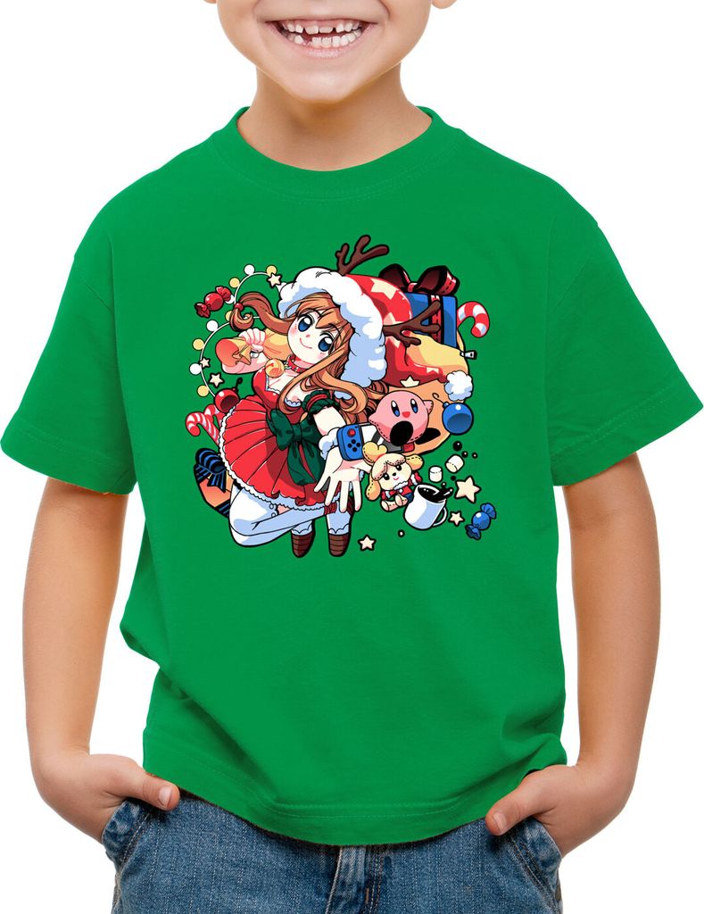 A.N.T. X-mas Gamer Girl Ugly Sweater Kinder T-Shirt pulli weihnachtsbaum