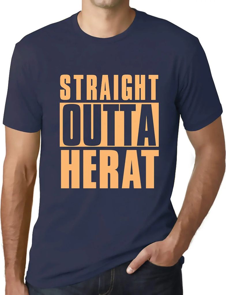 Herren Grafik T-Shirt Direkt aus dem Herat – Straight Outta Herat – Öko-Verantwortlich Vintage Jahrgang Kurzarm Lustige Druck Geburtstag Gesch...