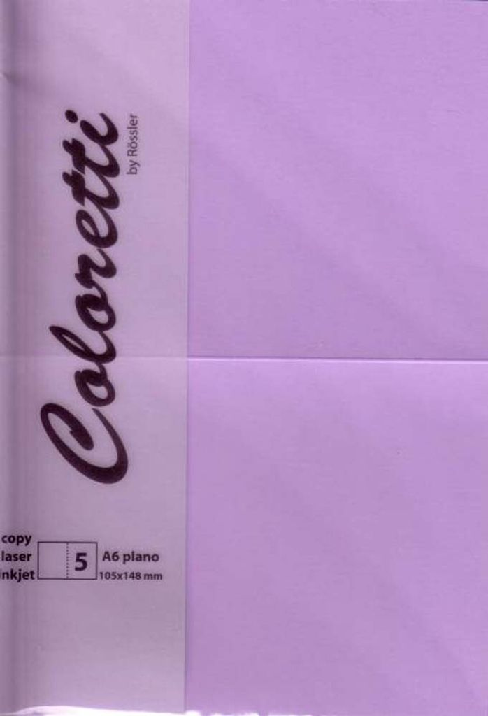 Coloretti Karten A6 Lavendel im 5er Pack ungefalzt zum Selbstgestalten