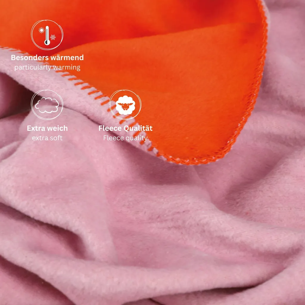 Couverture Rose Esprit FUN en Microfibre Douce - Plaid de Luxe 130x170 - 4