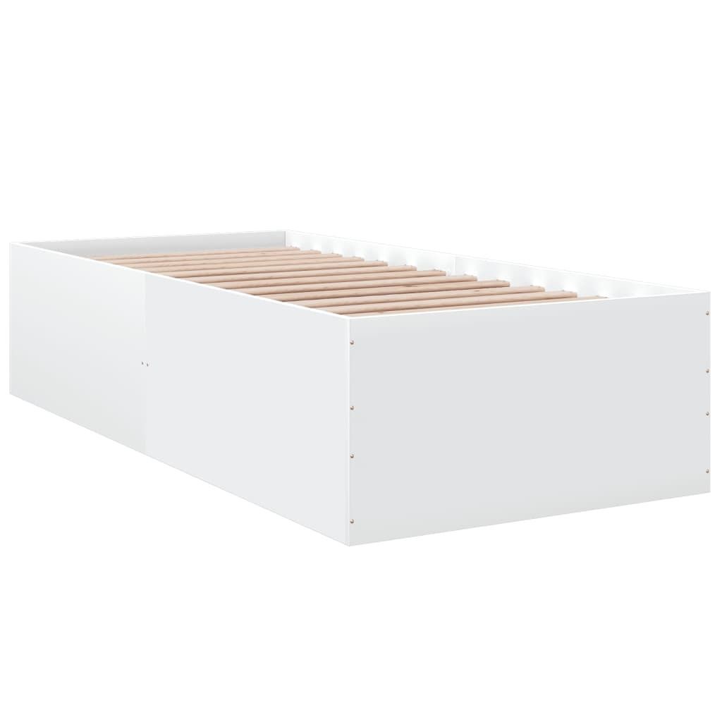 Bettgestell Weiß 100x200 cm Holzwerkstoff Produktbild 