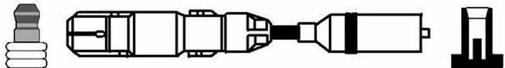 NGK 36502 Cavo Candela N 103 164 03 per VW Golf III, Passat, Polo