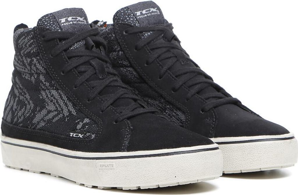 TCX Street 3 Tex Wasserdichte Damen Motorradschuhe, schwarz/dunkelgrau (charcoal), 38