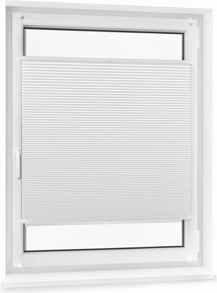 JALOUSIESCOUT Pure Wabenplissee, verdunkelnd, 55 x 160 cm, weiß Thermo ohne Bohren, Sonnen-, Sicht- und Hitzeschutz, für Fenster und Tür, Wärme...