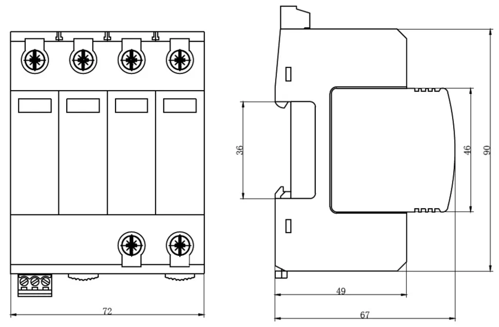 Parafoudre triphasé classe B+C pour protéger les équipements de maison - 2