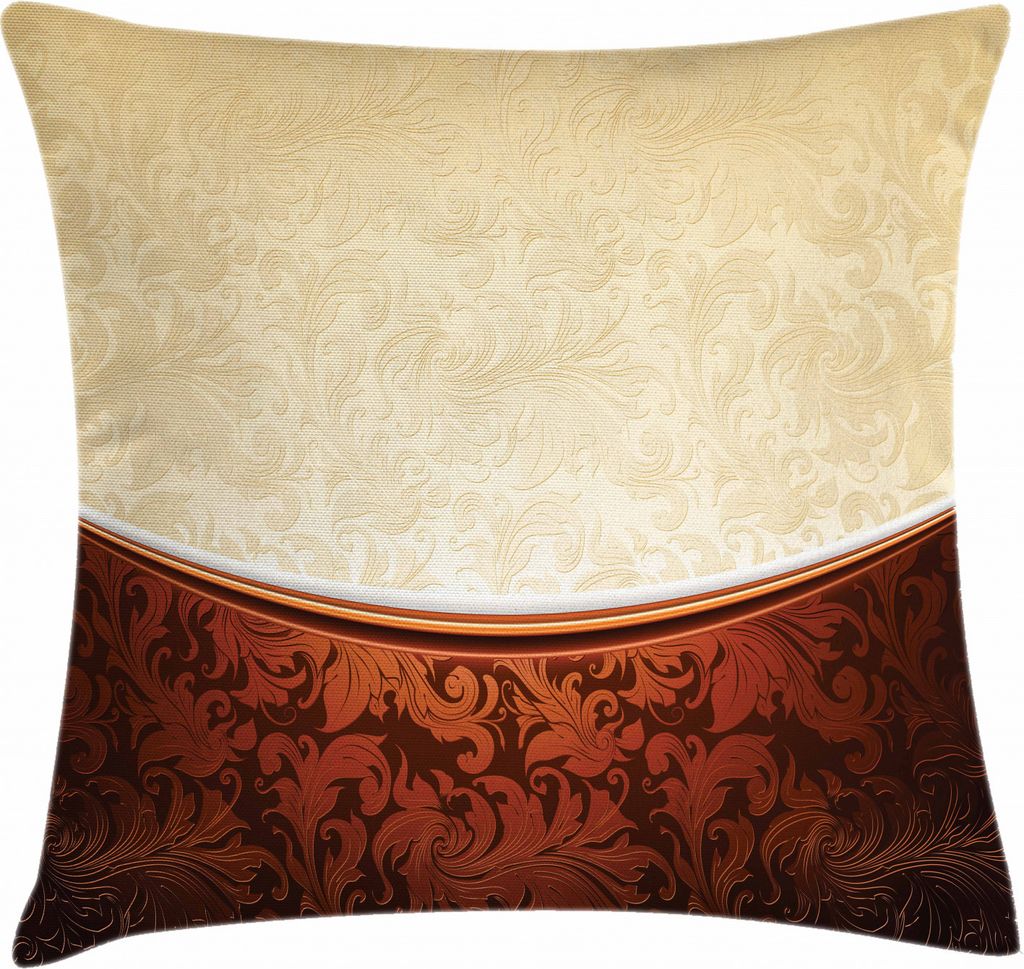 ABAKUHAUS Schokolade Kissenbezug, Victorian Motive, Dekokissenhüllen Waschbar Inn/Outdoor Beidseitiger Druck mit Reißverschluß, 45 x 45 cm, Beig...