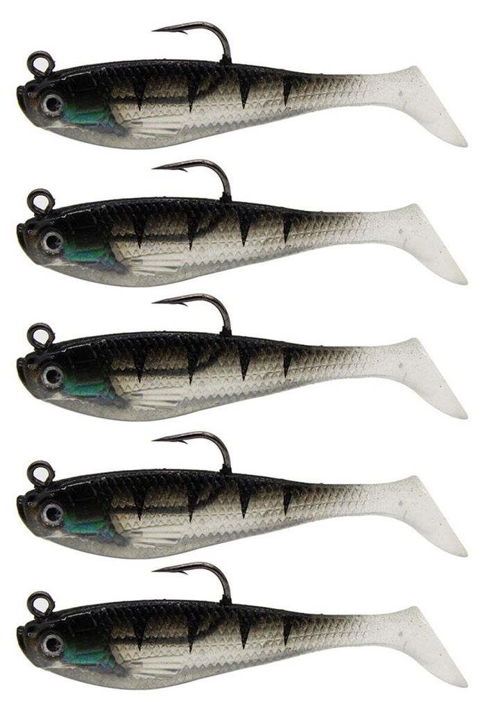 1/3/5 Stück 8 cm/9,25 g weicher Angelköder mit Haken, im Dunkeln leuchtend, PVC, bionischer künstlicher Schwimmköder, Süßwasser- und Salzwass...