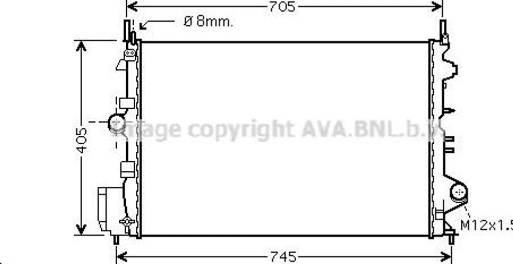 Évitez la surchauffe avec ce radiateur moteur AVA OLA2462 OE 51773281