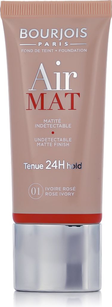 Bourjois Air Mat 24H Undetectable Matte Finish - 01 Rose Ivory Flüssiges Make Up für einen matten Effekt 30 ml