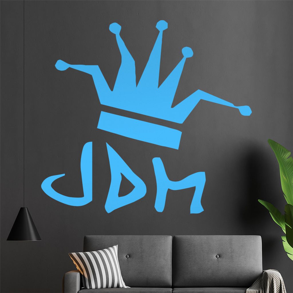 JDM King Wandtattoo in 6 Größen - Wandaufkleber Wall Sticker - Dekoration, Küche, Wohnzimmer, Schlafzimmer, Badezimmer