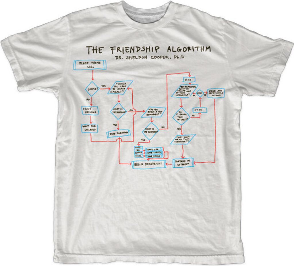 The Friendship Algorithm T-Shirt - Small - White