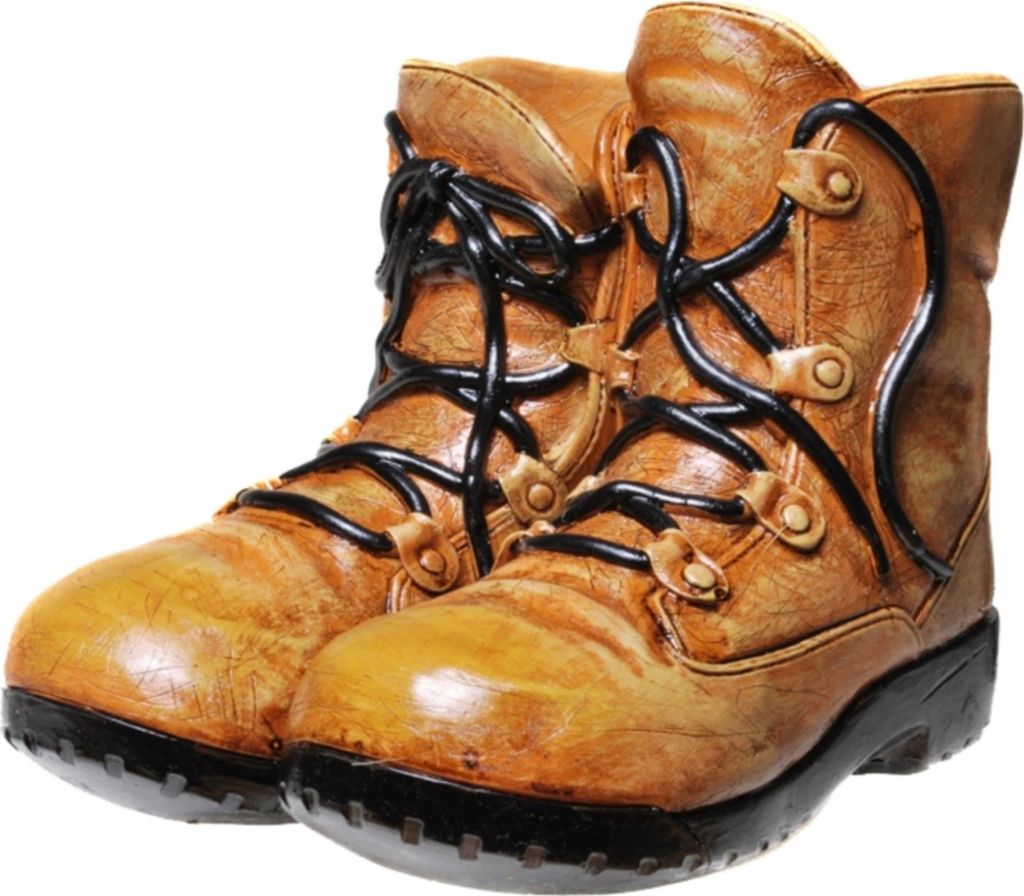 Spardose "Wander-Stiefel" mit Schraubverschluss