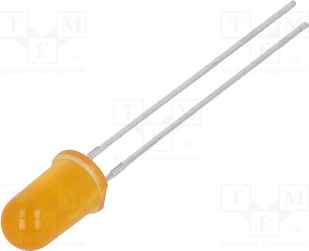 5x LED 6,5mcd 2÷2,4V 60° gelb 10mA 5mm HLMP-3401 LED Dioden THT 5mm