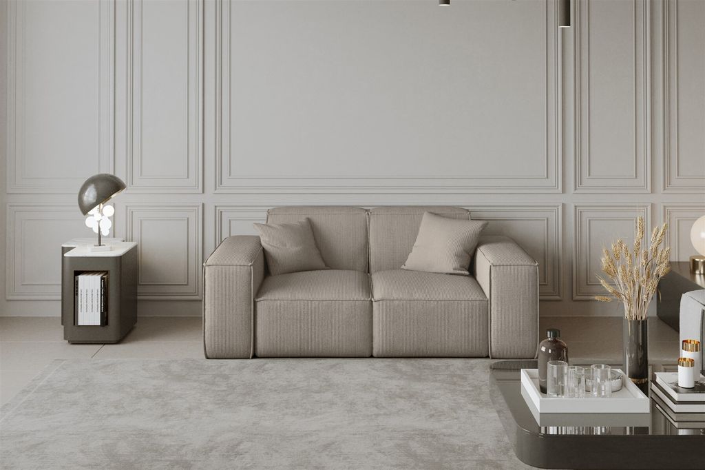 Sofaset Designersofa CELES 3-2-1 in Stoff Scala Beige Produktbild 4
