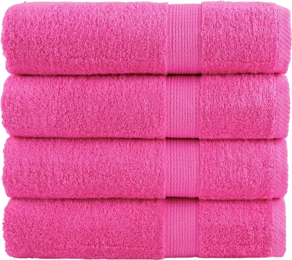 BEI CLORIS Asciugamani da doccia Premium SOLUND 4 pz. Rosa 70x140 cm 600 g/m² - Asciugamani Nuovo2761898 1pacco