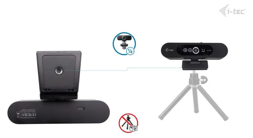 Webcam tec SOLOMON WH200 2K Windows Hello avec micro et capteur 4 MP - 6