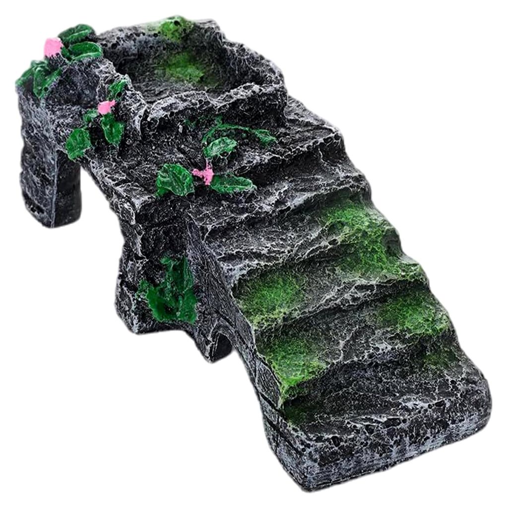 Einsiedlerkrebs Spielzeug für Terrarium | Habitat Kletterspielzeug mit Wassernapf - Multifunktionale Rampe und Dekoration für Füttern, Schlafen,...