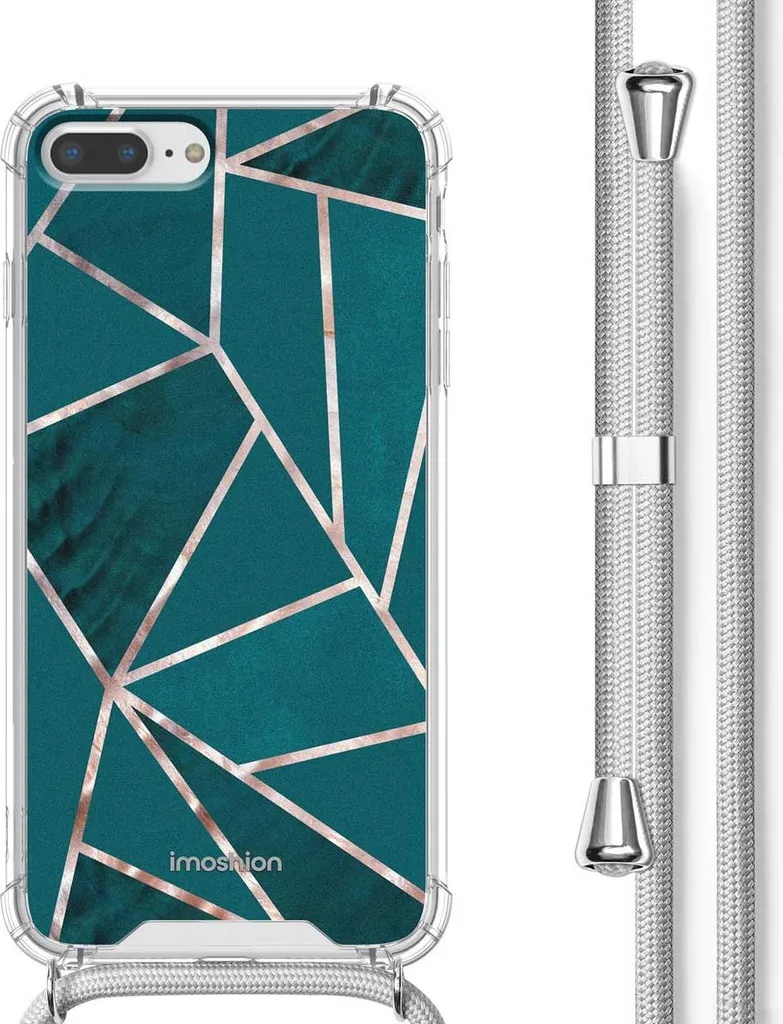 Custodia iPhone 8 Plus con Cordino imoshion - Design Green Graphic
