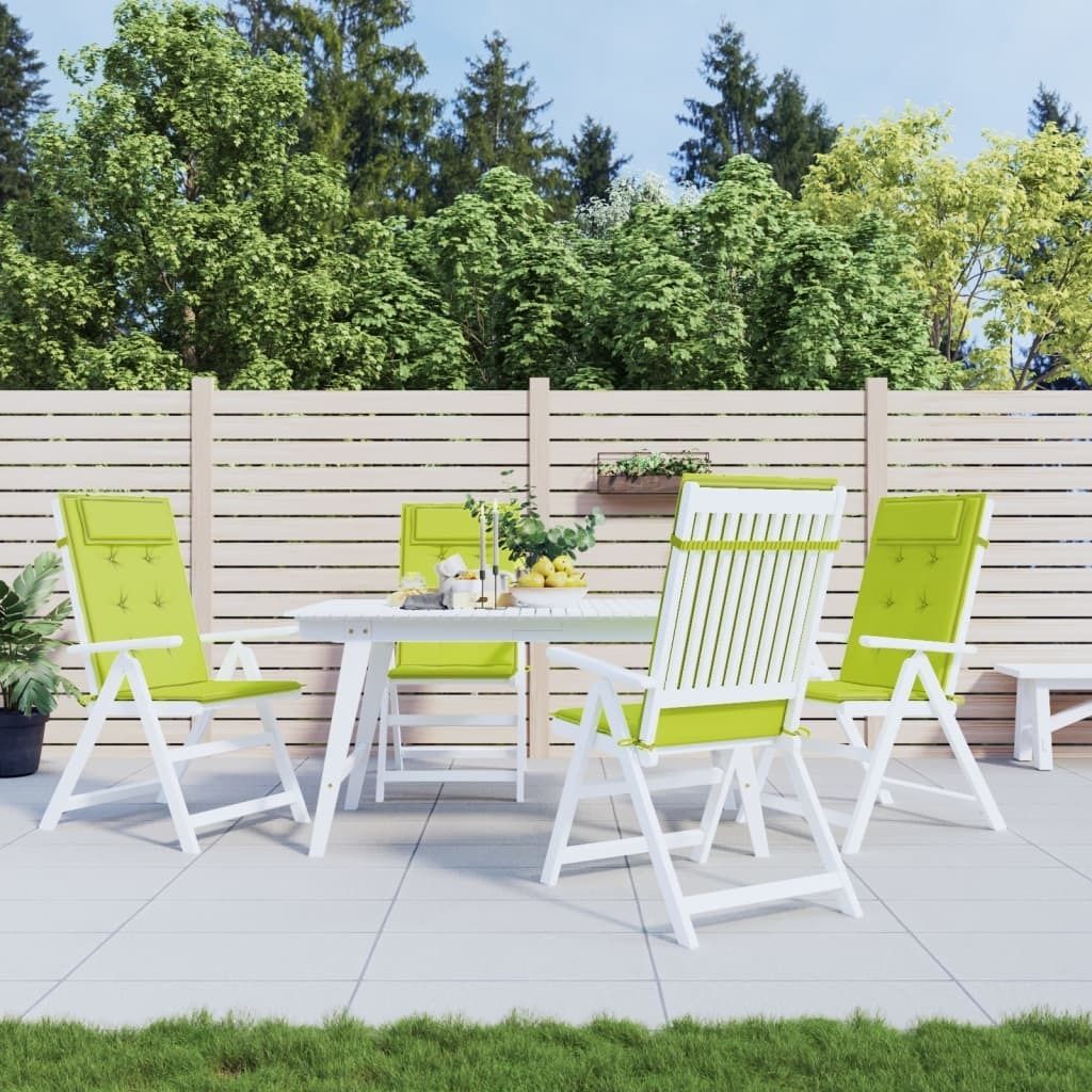 "2026 Promotion" Hochlehner-Auflagen 4 Stk. - Hohe Qualität - Knallgrün Oxford-Gewebe - Gartenmöbelauflagen CC22033
