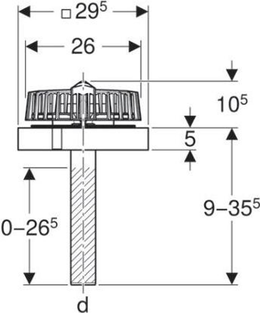 Geberit 359107001 Pluvia Dachwassereinlauf