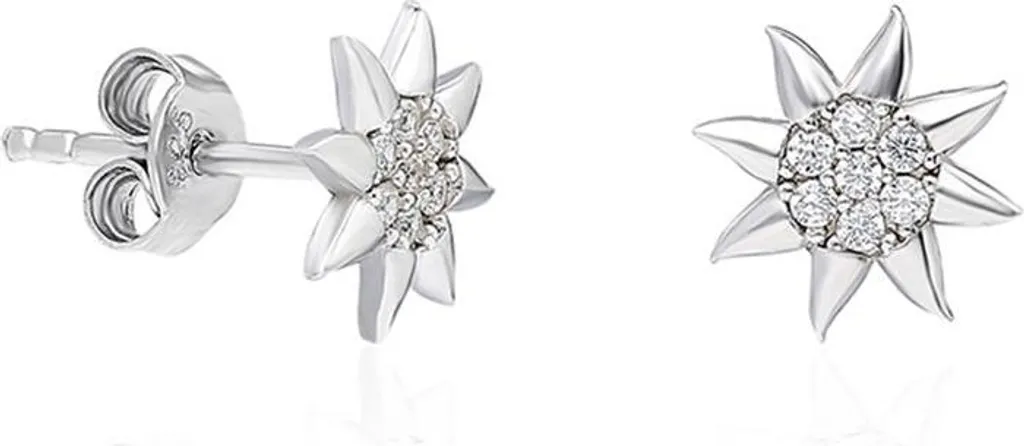 Puces d'oreilles étoile argent 925 rhodié, bijoux minimalistes chic