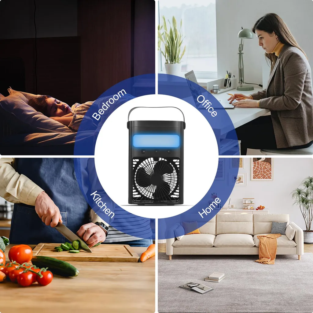 Mini climatiseur USB 700ml avec minuterie programmable et mode nuit - 6