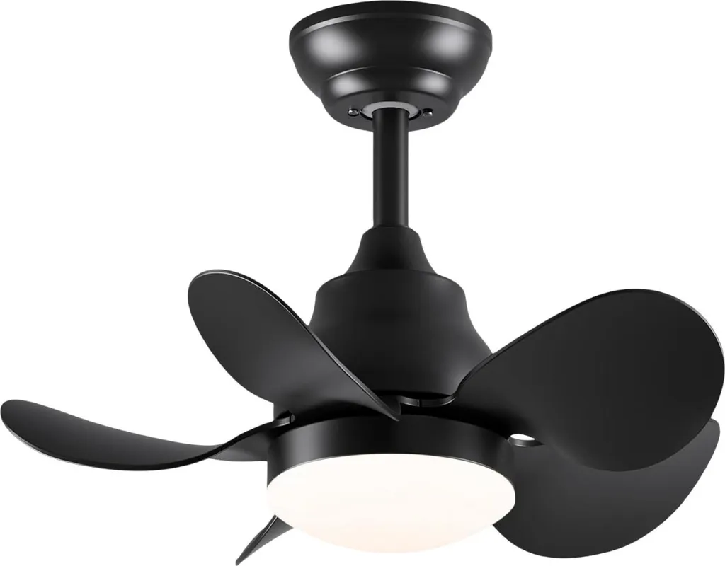 Ventilateur de plafond LED silencieux 55 cm avec 6 vitesses et commande