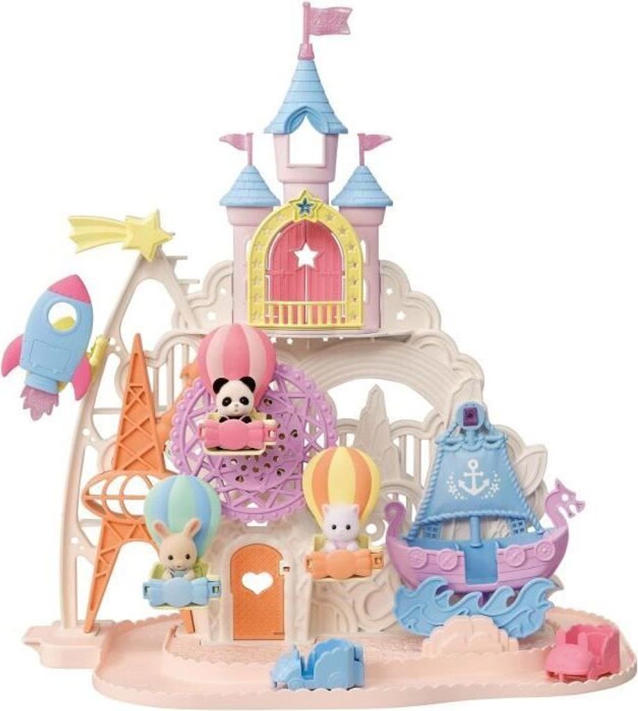 Sylvanian Families Märchenhafter Freizeitpark, 4 Magische Welten, 30 Babys, Spielset