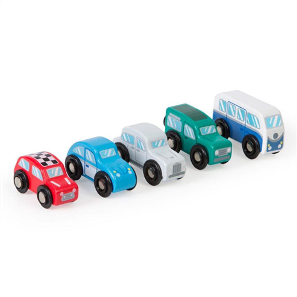Tidlo Retro Spielzeugautos Set - bunte Fahrzeuge für Kinder