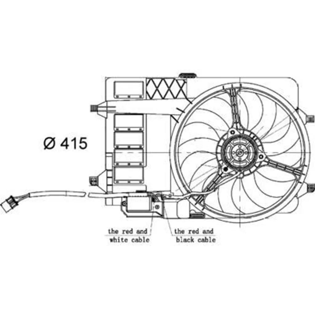 Ventilateur de radiateur pour MINI Cooper S R53 et R50 à hayon Ø398mm