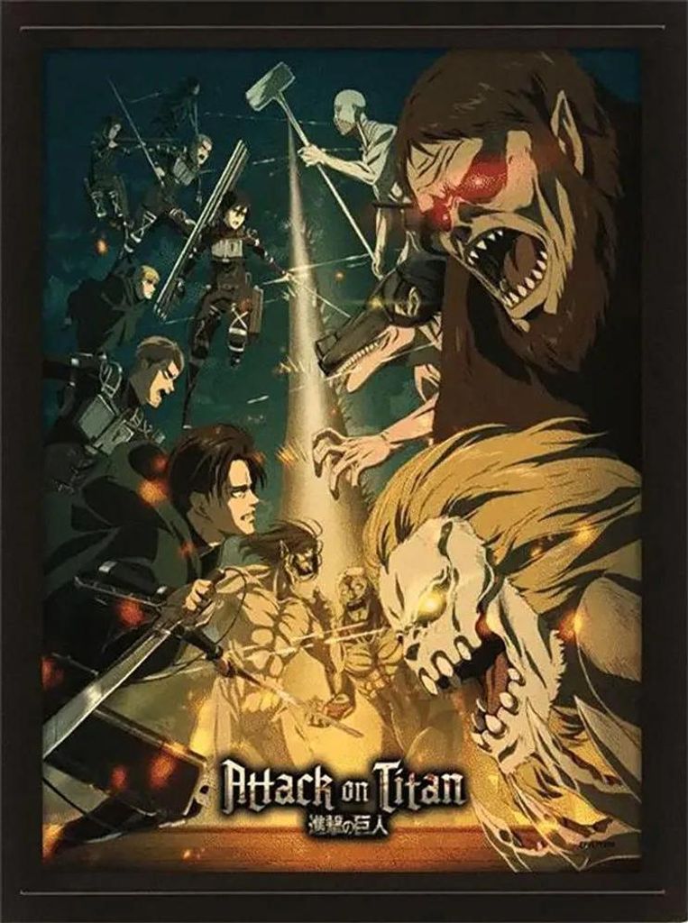 Pyramid Angriff Auf Titan 3d Staffel 4 Poster Golden Golden One Size