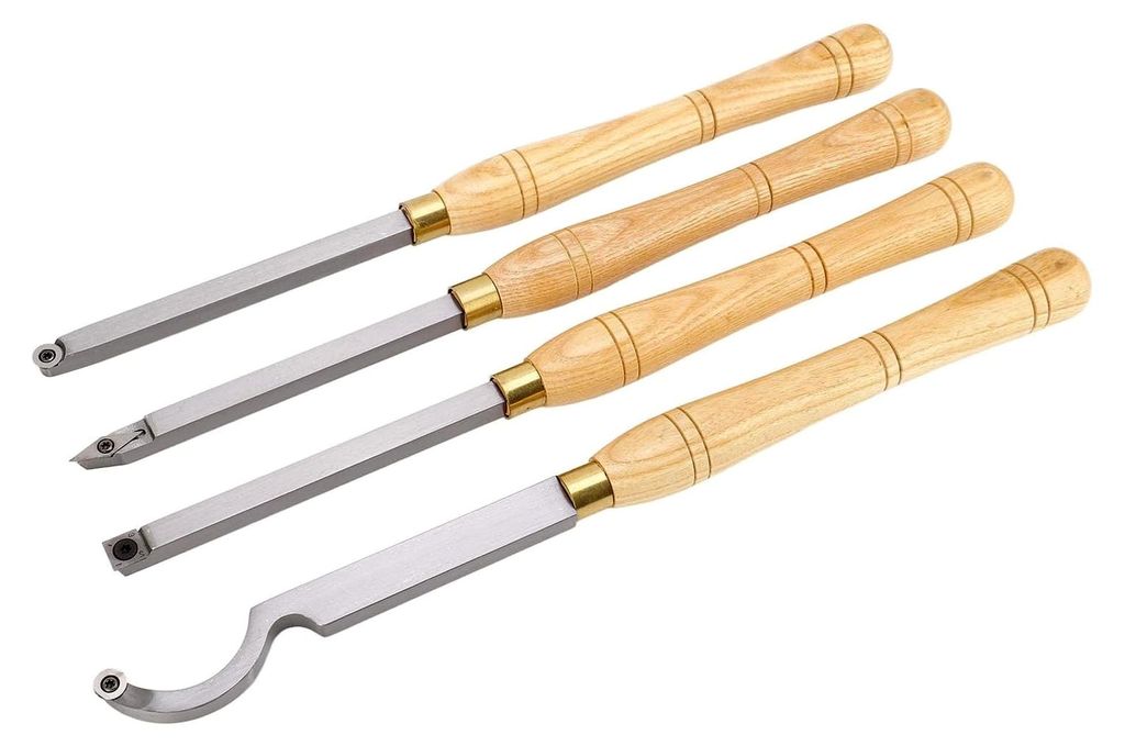Holzbearbeitungs-Drehmaschinen-Werkzeug-Set, 4-teilig
