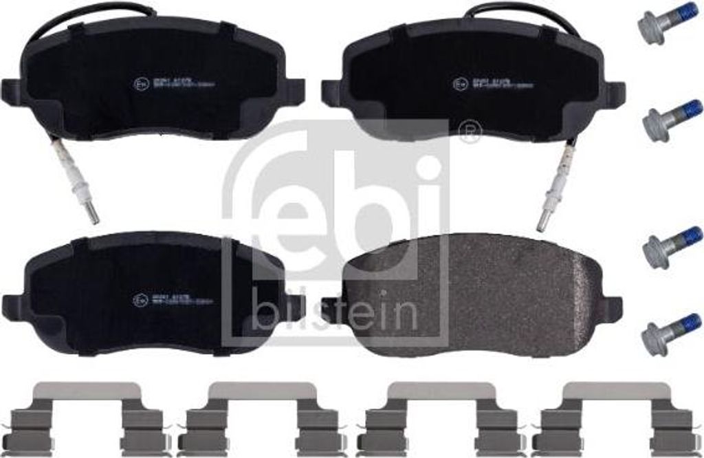 FEBI BILSTEIN 16827 Bremsbelagsatz, Scheibenbremse OE E172232 kompatibel mit C8, Jumpy, Scudo, Ulysse, Phedra, 807, Expert