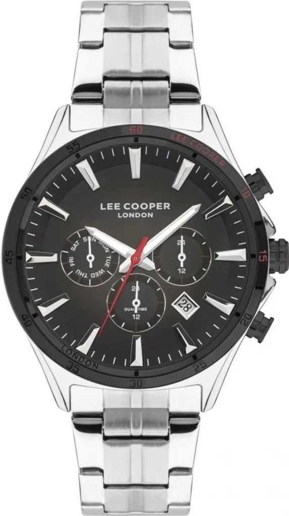Montre Homme Lee Cooper LC07375.350 en Acier Inoxydable Argenté et Bleu
